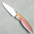 Three Rivers Manufacturing TRM Atom Liner Lock 3D Rainbow Trout G10 Scales Stonewashed MagnaCut Blade