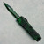 Microtech UTX-85 Gen IV D/E Topographic Black/Parakeet Green Camo Part Serrated Blade 12324-2TPBKPGCS