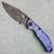 North Mountain Blade BBNM Custom Frame Lock ZircuTi/Titanium Handles Vegas Forge Damascus Bowie Blade 3