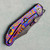 Meteor Hurricane Frame Lock Timascus Handle Damascus Blade