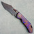 Meteor Hurricane Frame Lock Timascus Handle Damascus Blade