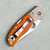 Spyderco Native 5 Lock Back Amber Bone Handles w/ Mosaic Damascus Bolsters Satin S90V Blade 50th Anniversary Sprint Run C41BA50TH