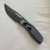 Prince Customs Protean Frame Lock Putter Skelly Blue/Satin Titanium Handle Vegas Forge Ladder San Mai Damascus Drop Point Blade