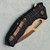 Heretic Knives Martyr Button Lock Manual Tanto Black Polymer Handles Bronze Blade H057-7A