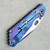 Strider Knives SMF CC Blue Titanium Handle Stonewash MagnaCut Blade
