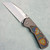 A2D Attn2Detail Mercantile Delta Gen 4 Framelock Folder Greywash Titanium Handles w/ 20 LPI Zirconium Inlays Stonewash Satin Sheepsfoot Harpoon Magnacut Blade