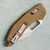 Microtech Borka Stitch RAM-LOK S/E Fluted Tan G-10 Stonewash Standard 169RL-10FLGTTA Clip Side