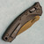 Microtech Amphibian RAM-LOK S/E Fluted Dark Burnt Broze Aluminum Standard 137RL-1FLDB-X19Z23 Clip Side