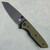 Chaves Knives Brad Blount Arrestor 229 Blue Label OD Green G10 Handles Black PVD Elmax Blade