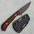 Toor Knives Barrow Fixed Blade Walnut Handle Black Blade With Sheath
