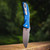 Pro-Tech Spartan Blades Pallas Auto Blue Handle Stonewash MagnaCut Blade SB1101-BLUE Clip Side