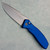 Pro-Tech Spartan Blades Pallas Auto Blue Handle Stonewash MagnaCut Blade SB1101-BLUE