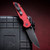 Pro-Tech TR-3 Integrity Button Lock Relic Textured Red Handle DLC MagnaCut Blade INT1106-REPTILERED Clip Side
