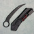 Microtech Bastinelli Feather Karambit S/E Fixed Blade Distressed Black Full Serrated Signature Series 215-3DBKS With Sheath