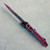 Microtech LUDT T/E Gen III Smooth Handle Black/Pink Light Blue Splatter Standard Signature Series 1136S-1BKPKLBSPLS Spine