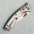 Microtech Marfione Select Amphibian Mini RAM-LOK S/E Stonewash Fluted Titanium Stonewash Standard Flamed Titanium Accent 137MRL-10FLMS4 Clip Side