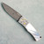 Pro-Tech Whiskers Magic BR-1 Bolster Release Auto Custom Engraved Steel Handle w/ Pearl Inlays Damascus Blade (Pre-owned)