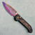 Microtech Marfione Select LUDT S/E Gen III Hefted Alloy w/ Protech Composites Livewire Carbon Fiber Inlays Blued Baker Forge Coppermai Damascus Blade Bronze Hardware Purple Haze Accent 1135-16MS3 (Consignment)