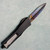 Marfione Custom Combat Troodon D/E Hefted Black Alloy Handle Hot Blued Vegas Forge Reptilian Damascus Blade Matching Damascus Clip DLC Ringed Hardware (Consignment) Clip Side