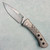Kevin Foster Custom Juvey Swordfish Titanium Cross Mill 3 Hole Zirblasted Handle Dense Twist Damasteel Blade Steel Flame Mermaid Clip Pearl Pivot Inlay (Consignment)