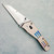 Vulcan Knives Titanium MagnaCut Wharncliffe Folder Crossbar Lock Satin Magnacut Blade (Consignment)