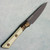 Microtech Paring Knife Ivory G10 Handle w/ Bronze Titanium Bolster DLC Standard Blade Signature Series 3500B-1DLCIVS Back Side
