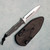 Heretic Knives Mini Nephilim Fixed Blade D/E Dagger Carbon Fiber Handle Stonewash Full Serrated Blade H069-2C-CF With Sheath
