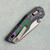 Microtech Marfione Select MSI Mini RAM-LOK Nebula Green Frag Titanium Handle Stonewash Standard Purple Accent 210M-10FRMS18 Clip Side