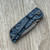 McNees Knives PM MAC 2 3 Gen 2 Atomic Blue Bronze Rocked Titanium Handle Stonewash Magnacut Blade Clip Side