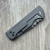 Chaves Knives Redencion N.T.A.K. Integral Frame Lock Tanto Stonewash Titanium Handle w/ Radiation Magnetic Inlay Stonewash M390 Blade Clip Side