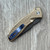 Pro-Tech Spartan Blades Pallas Auto Weave Textured AlBronze Handle Chad Nichols Boomerang Damascus Blade 2026PALLASCUSTOM004 Clip Side