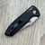 Pro-Tech Les George SBR Solid Black Handle Stonewash/Satin Blade Rose Gold Hardware BSW26.SBR.1 Clip Side