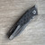 G&G Hawk Talon Hawk Lock w/Toggle Detent Brightwashed Titanium Handle w/ Honeycomb Spectral Carbon Fiber Inlays Brightwash Blade Clip Side