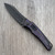 G&G Hawk Talon Auto DLC Titanium Handle w/ Purple Haze Crosscut Inlays DLC Blade