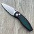 Three Rivers Manufacturing TRM Pit Bull Auto Sleek Black Aluminum Handles w/ Forest Green G10 Inlay Stonewashed MagnaCut Blade