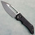 Heretic Knives Koschei Crossbar Lock Black Aluminum Handles Battleworn MagnaCut Blade H061-5A