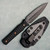 RMJ USA Orlando Special Fixed Blade Black G10 Handle Acid Etched Blade Sheath