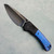N.U.M.B. Knifeworks Cantilever Pinch Lok Amethyst Blurple Crystalized Titanium Handle w/ PVD Titanium Bolsters Belt Satin DLC S90V Blade (Pre-owned)