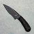 Bastinelli Creations Sin Fixed Blade Tsukamaki Wrap Handle Black Blade