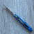 NCC Knives Ragnarok Hawk V4 Hawk Lock Zirblast Blue Titanium Handles w/ Blue G-10 Overlays Glass Blast w/ Satin Flats Harpoon Tanto Blade Spine