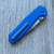 NCC Knives Ragnarok Hawk V4 Hawk Lock Zirblast Blue Titanium Handles w/ Blue G-10 Overlays Glass Blast w/ Satin Flats Harpoon Tanto Blade Clip Side
