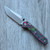 NCC Knives Ragnarok Hawk V7 Hawk Lock Zirblast Titanium Handles w/ Watermelon Sugar Camo Carbon Overlays Zirblast w/ Satin Flats Harpoon Tanto Blade