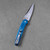 Pro-Tech Avalon Button Lock Sapphire Blue PVD Knurled 17-4 Stainless Steel Handle Mike Irie Hand Ground Compound Mirror Polish Blade 2026AVALONCUSTOM011 Clip Side