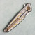 Spartan Blades Pandia Flipper Ronin Five Rings Wind Titanium Handle Stonewash Blade Clip Side