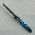 MachineWise Sonora Button Lock Flipper Blue Skeletonized Titanium Integral Handle Aqua Titanium Bolster DLC S90V S Grind Blade Spine