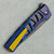 MachineWise Sonora Button Lock Flipper Navy Blue Skeletonized Titanium Integral Handle Gold Titanium Bolster DLC S90V Blade Clip Side