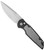 Pro-Tech TR-3 R1 Black Handle w/ Gray Non-Slip Inlay Bead Blast Blade