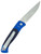 Pro-Tech Brend Auto #2 Dark Blue w/ Black G-10 Satin Blade 1201BLU