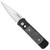 Pro-Tech Godson Black Handle w/ Carbon Fiber Inlays Satin Blade 704