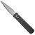 Pro-Tech Godfather Solid Black Handle Satin Blade 921-SATIN